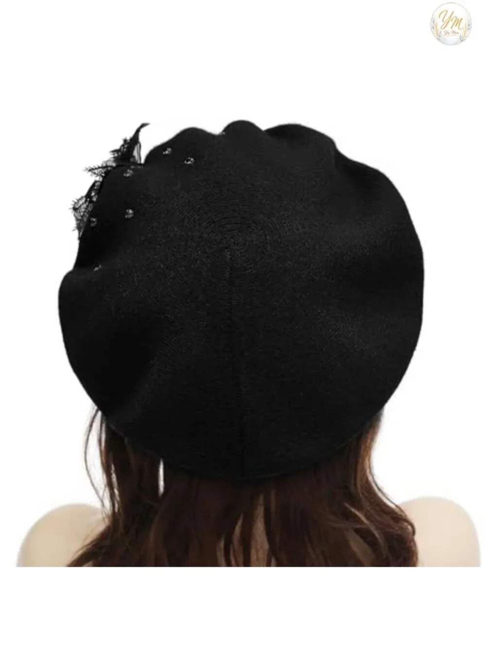 Reversible Viscose Fiber Polyester Nylon Beret Hat with Stretchy Knit -